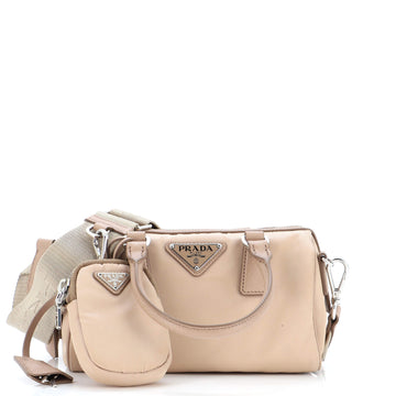 Prada Re-Edition 2005 Top Handle Boston Bag Tessuto with Saffiano Leather Mini