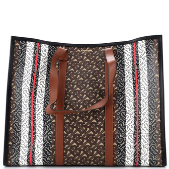 Burberry Open Tote Monogram E-Canvas Large