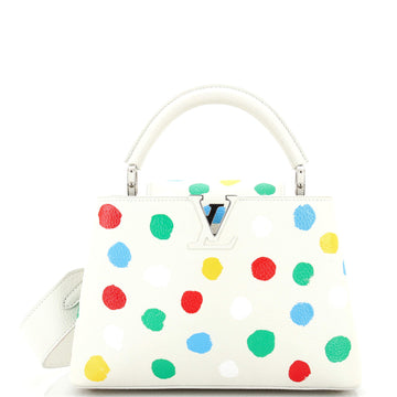 Louis Vuitton Capucines Bag Yayoi Kusama Painted Dots Taurillon Leather BB