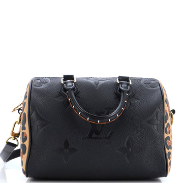 Louis Vuitton Speedy Bandouliere Bag Wild at Heart Monogram Empreinte Giant 25