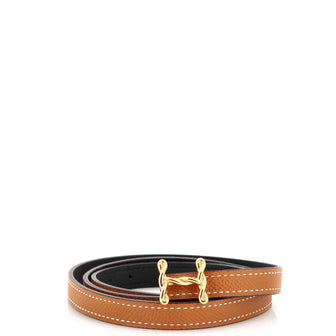 Hermes H Torsade Buckle Reversible Belt Leather Thin
