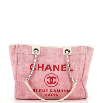 Chanel Deauville Tote Raffia Small