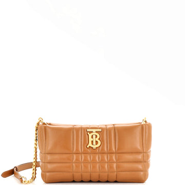 Burberry Lola Zip Shoulder Bag Quilted Leather Small