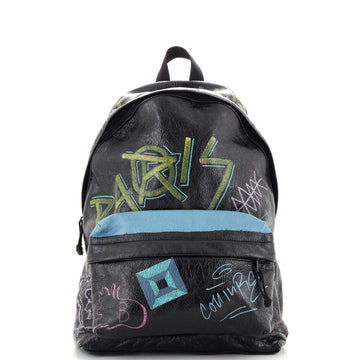 Balenciaga Explorer Graffiti Backpack Leather Large