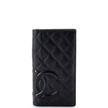 Chanel Cambon Bifold Wallet Quilted Lambskin Long