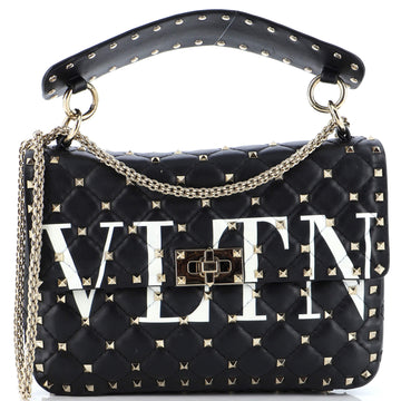 Valentino Garavani VLTN Rockstud Spike Flap Bag Quilted Leather Medium
