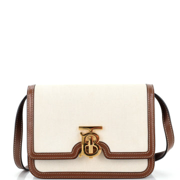 Burberry TB Flap Bag Canvas Small