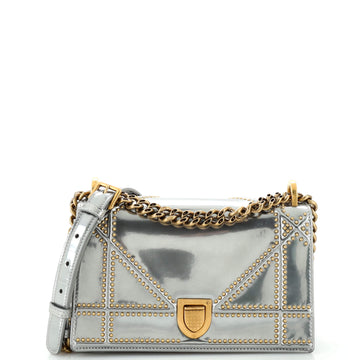 Christian Dior Diorama Flap Bag Studded Patent Medium