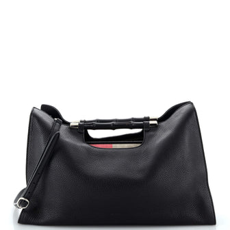 Gucci Bamboo Daily Tote Leather Wide