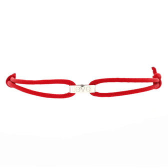Cartier Charity Love Cord Bracelet Silk Cord with 18K White Gold