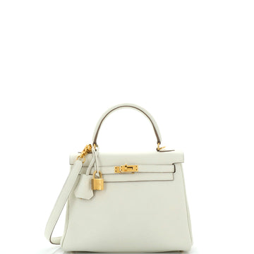 Hermes Kelly Handbag Light Togo with Gold Hardware 25