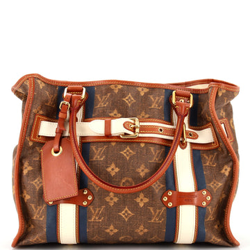 Louis Vuitton Tisse Sac Handbag Limited Edition Monogram Rayures GM