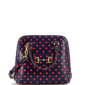 Gucci Horsebit 1955 Top Handle Bag Printed Leather Small