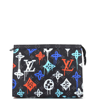 Louis Vuitton Pochette Voyage Graffiti Monogram Eclipse Canvas MM