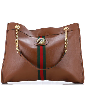 Gucci Rajah Chain Tote Leather Large