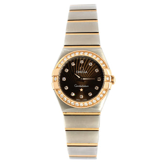 Omega Constellation Quartz Watch Stainless Steel and Rose Gold with Diamond Bezel and Markers 23