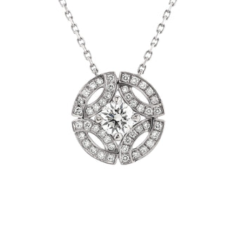 Cartier Galanterie Pendant Necklace 18K White Gold with RBC Diamond G/VVS2 0.30-0.34CT