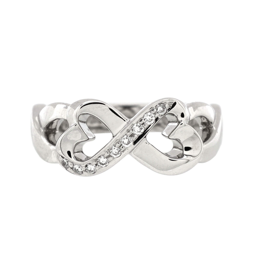 Tiffany & Co. Paloma Picasso Double Loving Heart Ring 18K White