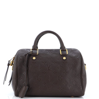 Louis Vuitton Speedy Bandouliere Bag Monogram Empreinte Leather 25