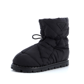 Prada Women's Padded Snow Boots Quilted Nylon
