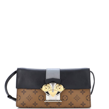 Louis Vuitton Column Clutch Reverse Monogram Canvas with Calfskin