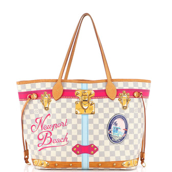 Louis Vuitton Neverfull NM Tote Limited Edition Cities Damier Summer Trunks MM