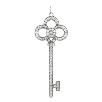 Tiffany & Co. Crown Key Pendant Pendant & Charms Platinum and Diamonds Large