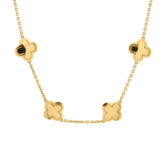 Van Cleef & Arpels Pure Alhambra 9 Motifs Necklace 18K Yellow Gold