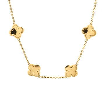 Van Cleef & Arpels Pure Alhambra 9 Motifs Necklace 18K Yellow Gold