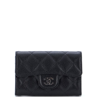 Chanel Classic Flap Card Case Quilted Caviar