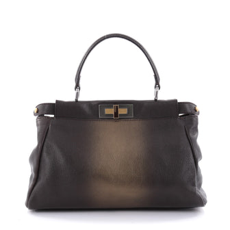 Fendi Peekaboo Handbag Leather Regular Brown 2518802