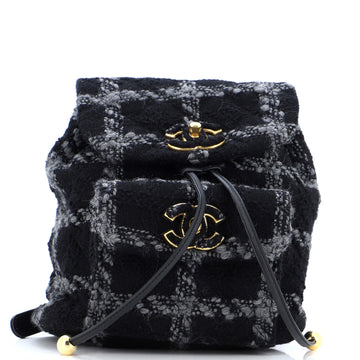 Chanel CC Pocket Backpack Quilted Tweed Small