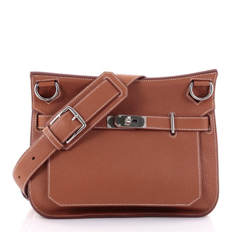 Hermes Jypsiere Handbag Clemence 31 Brown 2519317