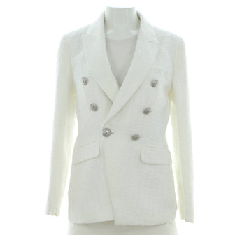 Balmain Women's Double Breasted Blazer Tweed