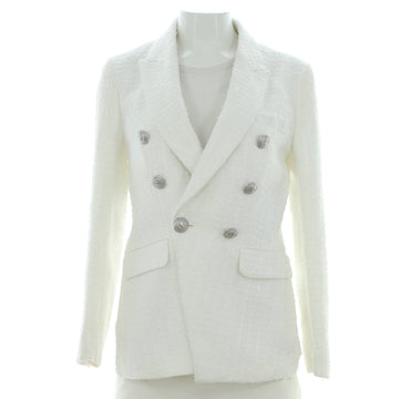 Balmain Women's Double Breasted Blazer Tweed