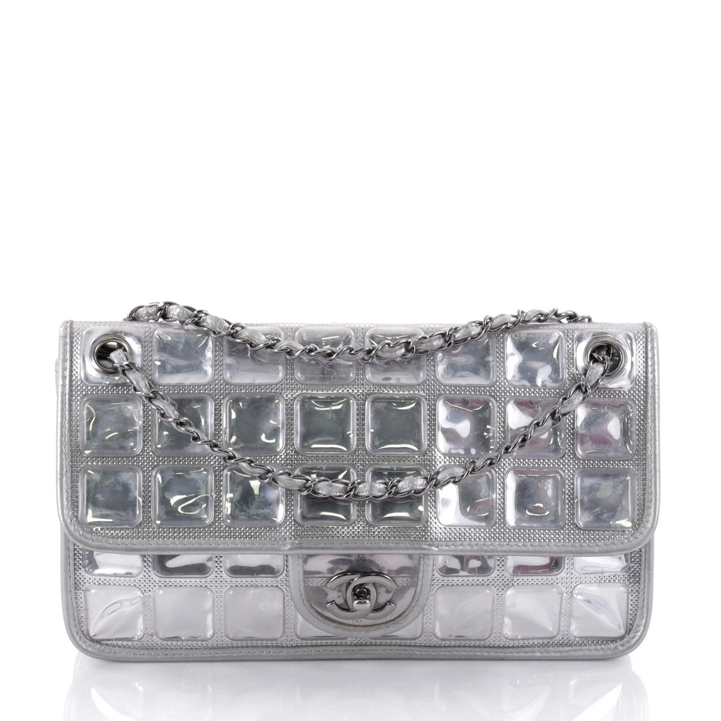 Chanel silver “Ice Cube” flap bag. 🧊 🧊🧊🧊🧊🧊🧊🧊🧊 Mirror