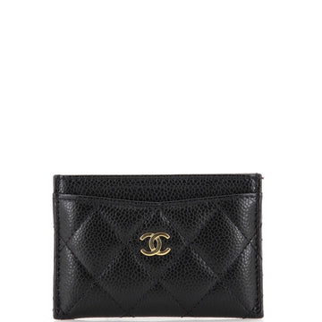 Chanel Classic Card Holder Quilted Caviar