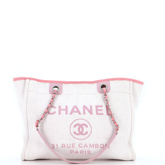 Chanel Deauville Tote Raffia Small