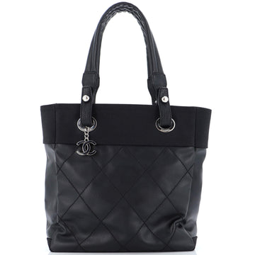 Chanel Biarritz Tote Quilted Coated Canvas Small