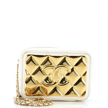 Chanel CC Zip Around Clutch with Chain Quilted Metal and Lambskin Small