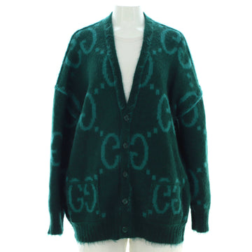 Gucci Women's Reversible V-Neck Cardigan GG Mohair Blend