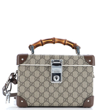 Gucci Bamboo Globe-Trotter Vanity Case GG Coated Canvas