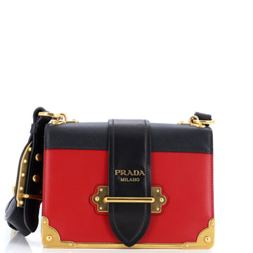 Prada Cahier Crossbody Bag City Calf and Saffiano Small