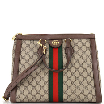 Gucci Ophidia Top Handle Tote GG Coated Canvas Medium