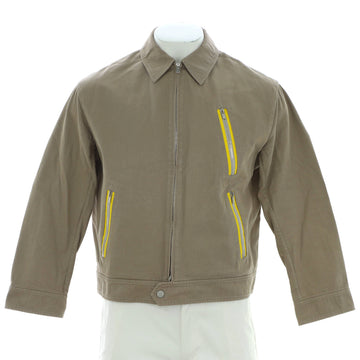 Hermes Men's Collared Zip Jacket Cotton