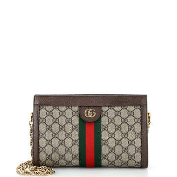 Gucci Ophidia Chain Shoulder Bag GG Coated Canvas Small