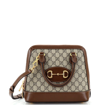 Gucci Horsebit 1955 Top Handle Bag GG Coated Canvas Small