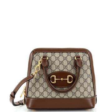 Gucci Horsebit 1955 Top Handle Bag GG Coated Canvas Small