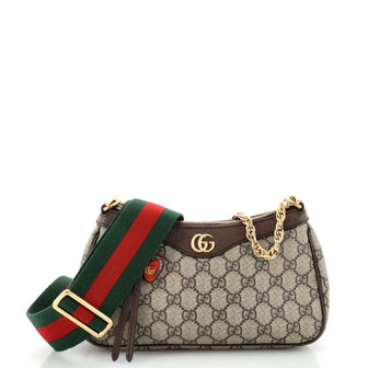 Gucci Ophidia Charm Shoulder Bag GG Coated Canvas Small Brown 25218415