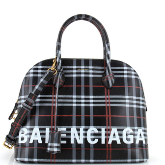 Balenciaga Logo Ville Bag Printed Leather Medium